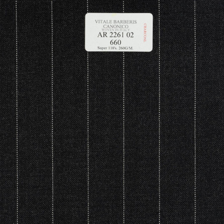 AR 2261 02 CANONICO - 100% Wool - Xám Sọc